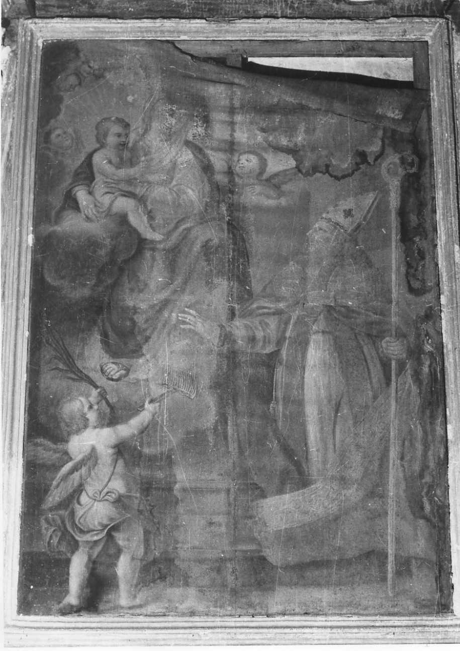 apparizione della Madonna col Bambino a San Biagio (dipinto, opera isolata) - ambito biellese (sec. XVII)