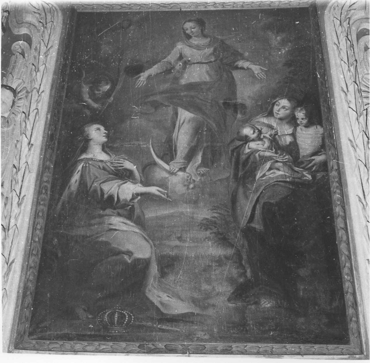 Madonna Immacolata e Sante (dipinto, opera isolata) - ambito biellese (sec. XVIII)