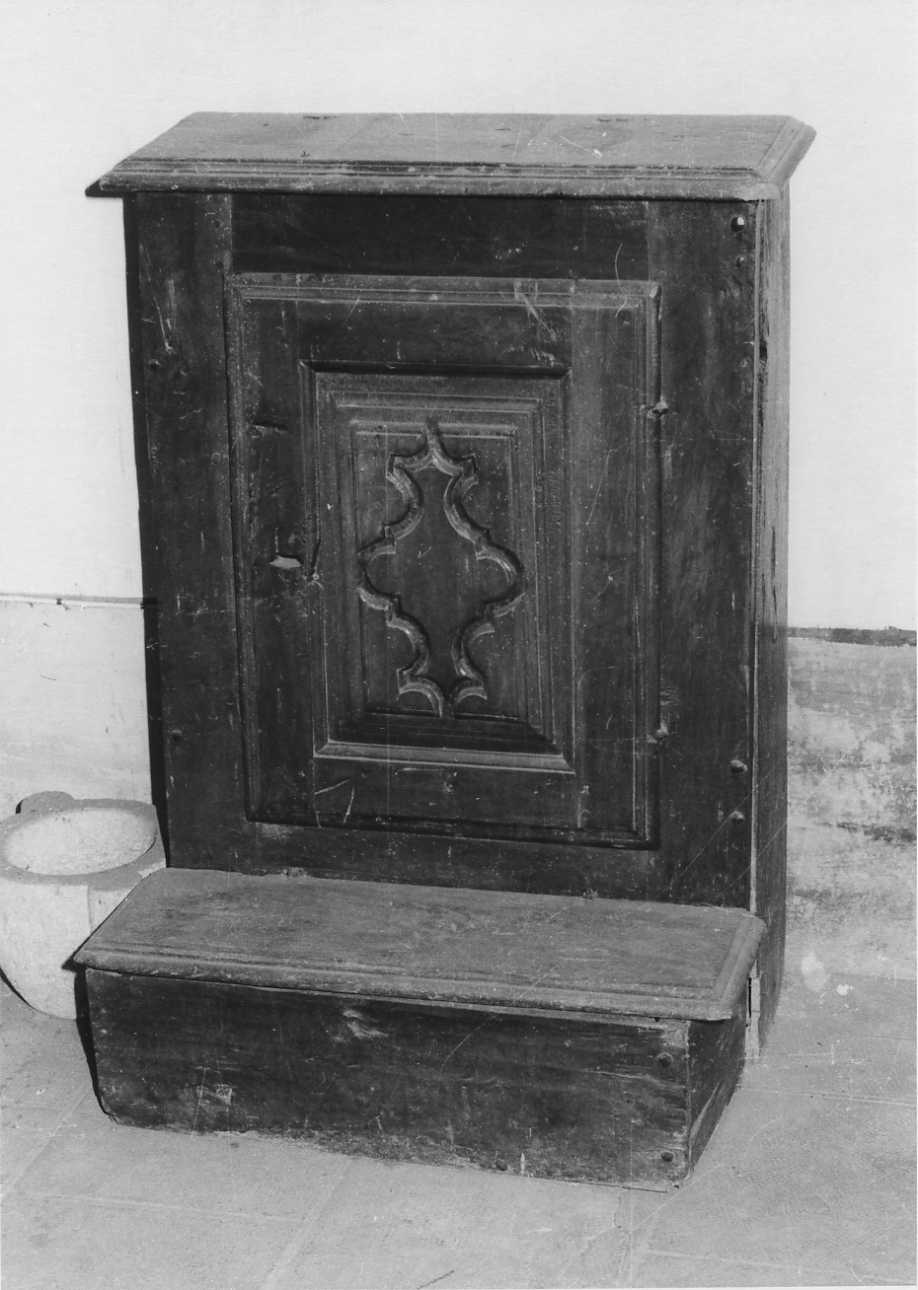 inginocchiatoio, opera isolata - bottega biellese (sec. XVIII)