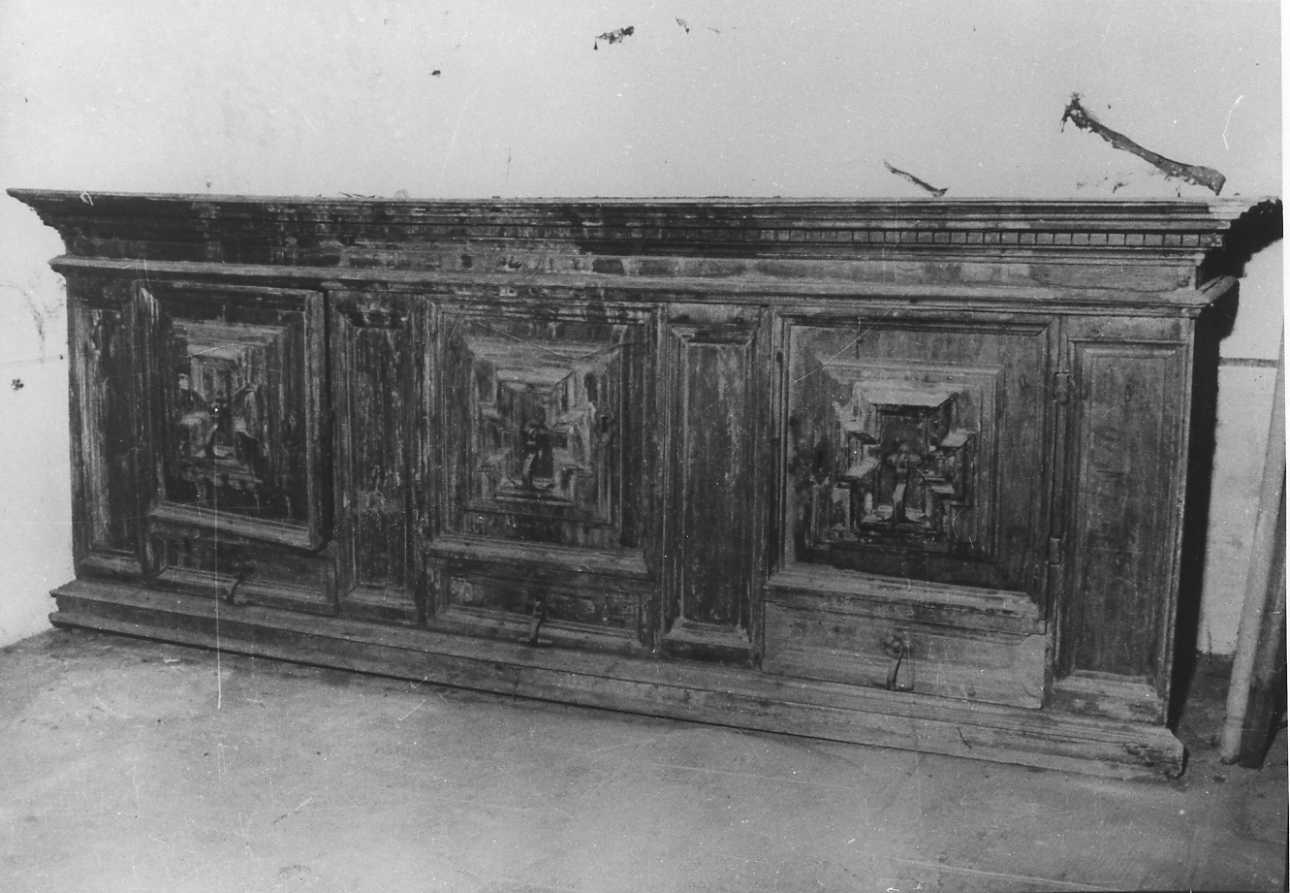 cassapanca, opera isolata - bottega biellese (sec. XVII)