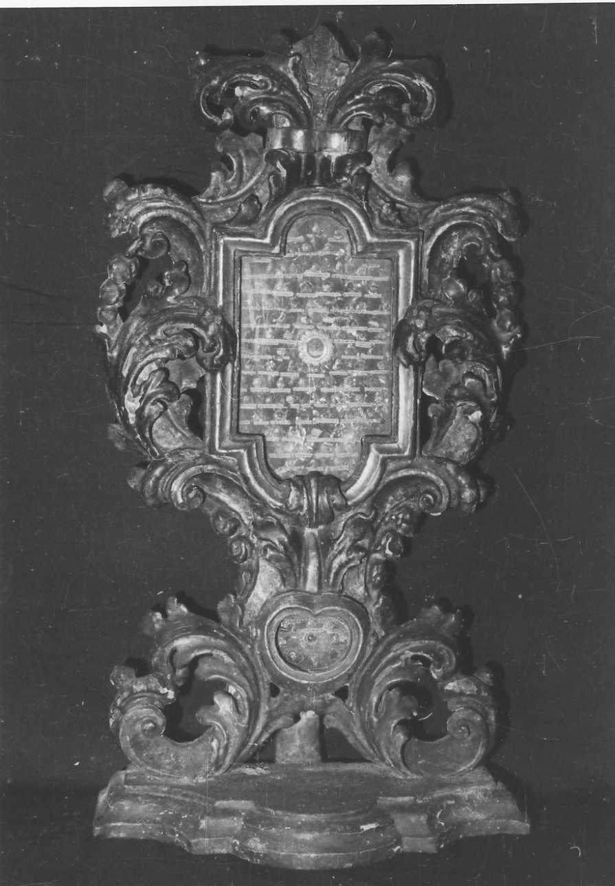 reliquiario - a tabella, opera isolata - bottega biellese (sec. XVIII)