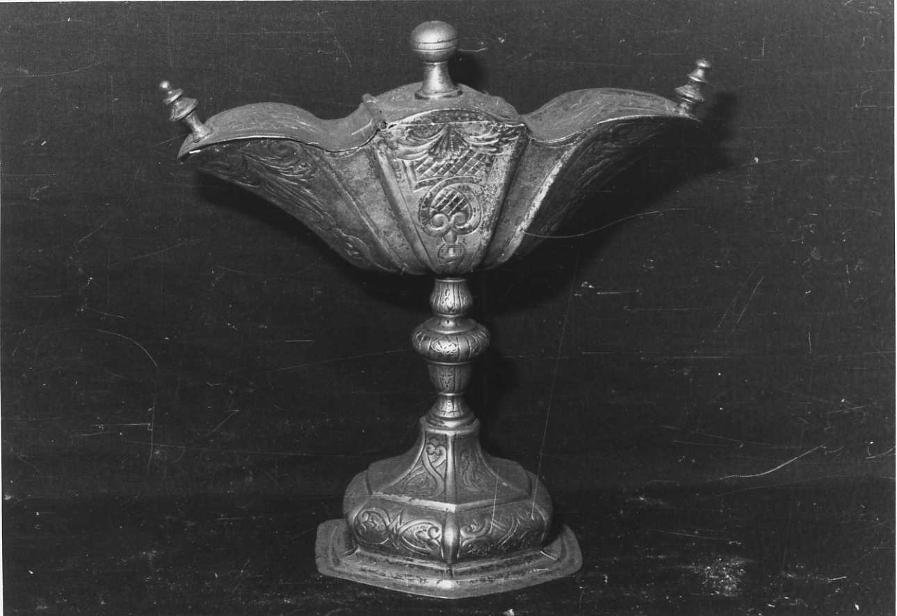 navicella portaincenso, opera isolata - bottega biellese (seconda metà sec. XVIII)