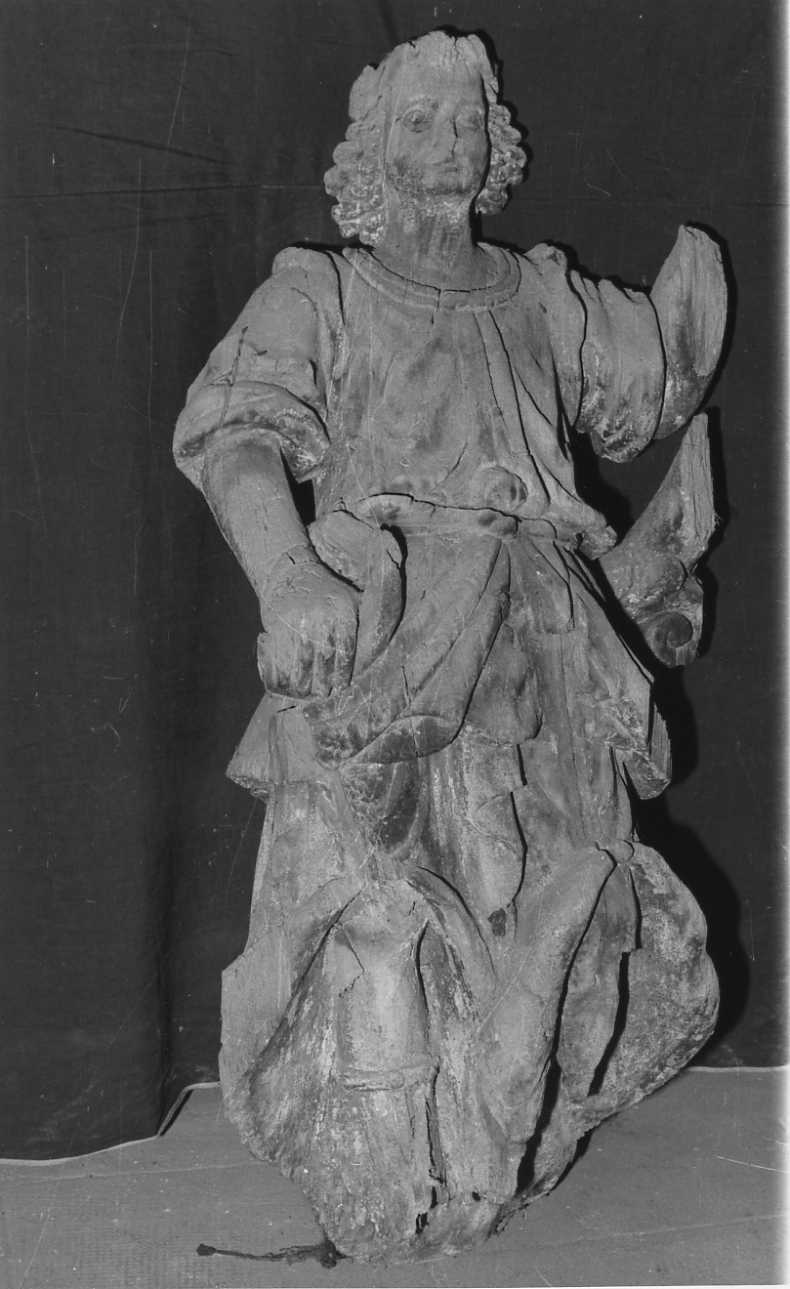 angelo annunciante (statua, opera isolata) - bottega piemontese (sec. XVII)