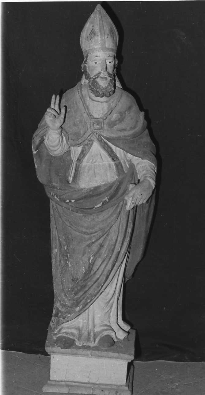 Santo vescovo (statua, opera isolata) - bottega biellese (sec. XIX)