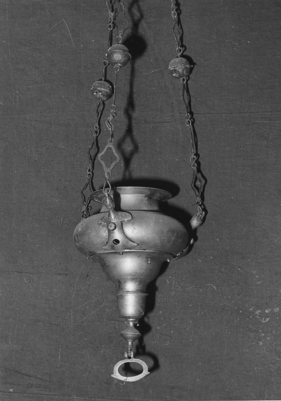 lampada pensile, opera isolata - bottega biellese (sec. XIX)