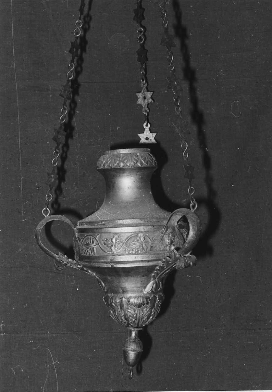 lampada pensile, opera isolata - bottega biellese (inizio sec. XX)