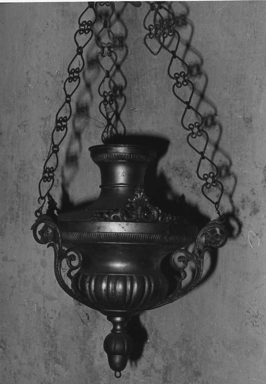 lampada pensile, opera isolata - bottega biellese (sec. XIX)