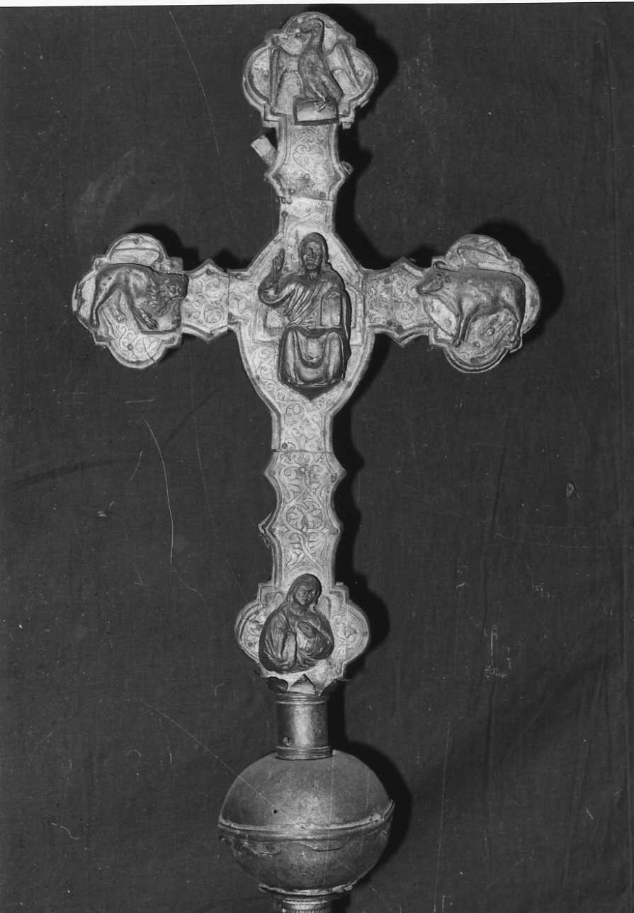 simbolo di San Matteo: angelo (placchetta di croce processionale) - bottega piemontese (sec. XVI)