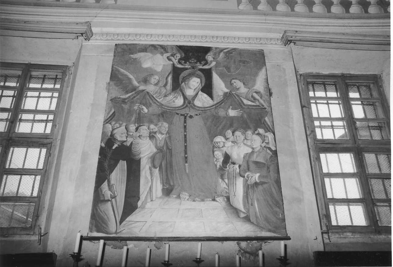 Madonna della Misericordia (dipinto, opera isolata) di Gattinara Francesco (metà sec. XVI)