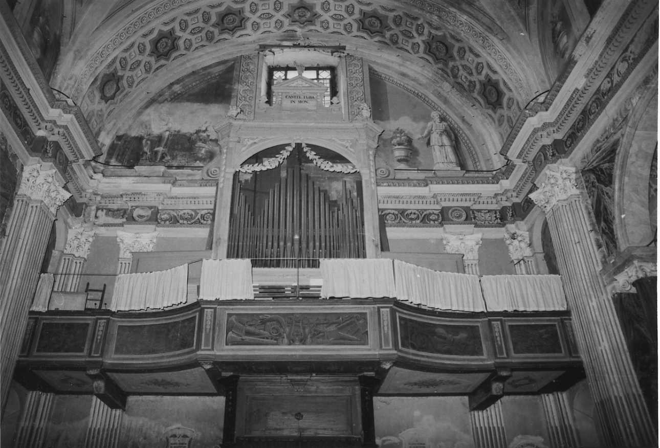 trofeo di strumenti musicali (tribuna d'organo, opera isolata) - bottega biellese (sec. XIX)