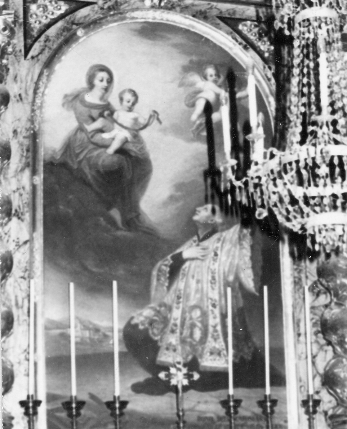 apparizione della Madonna con Bambino a San Giulio (dipinto, opera isolata) di Fino Giovan Battista (metà sec. XIX)