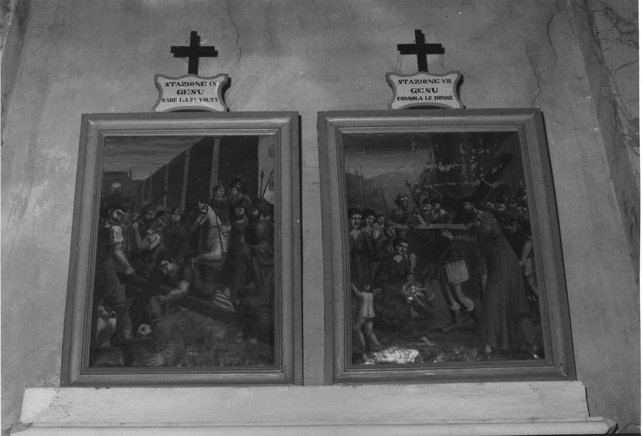 stazione VIII: Gesù consola le donne di Gerusalemme (dipinto) di Serpentiere Pietro Antonio (sec. XVIII)