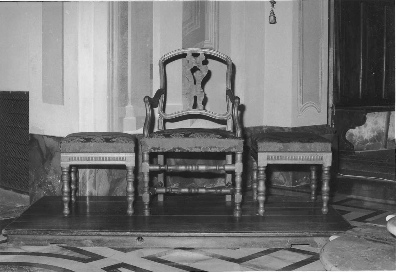 sgabello, coppia - bottega biellese (sec. XVIII)