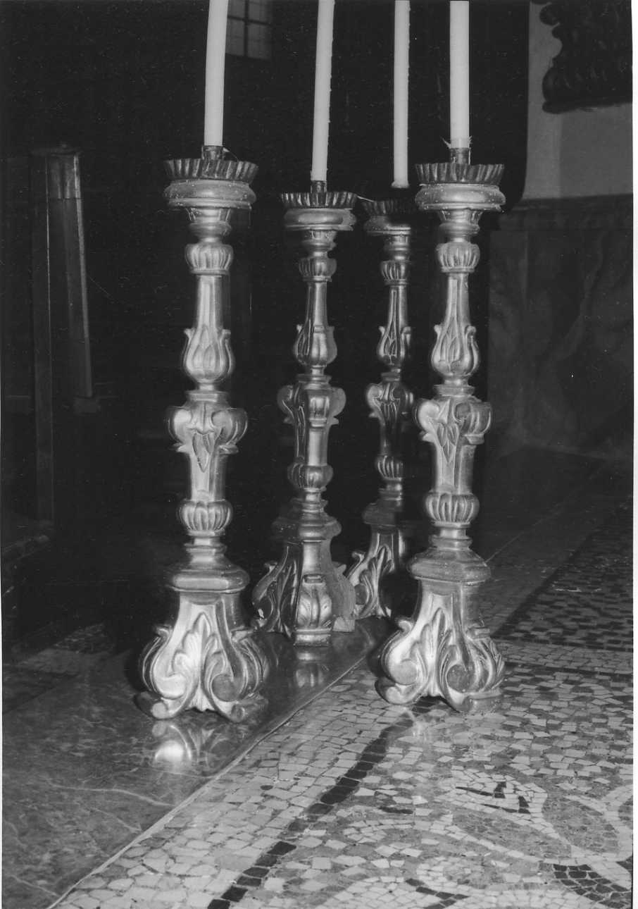 candeliere, serie - bottega biellese (prima metà sec. XIX)