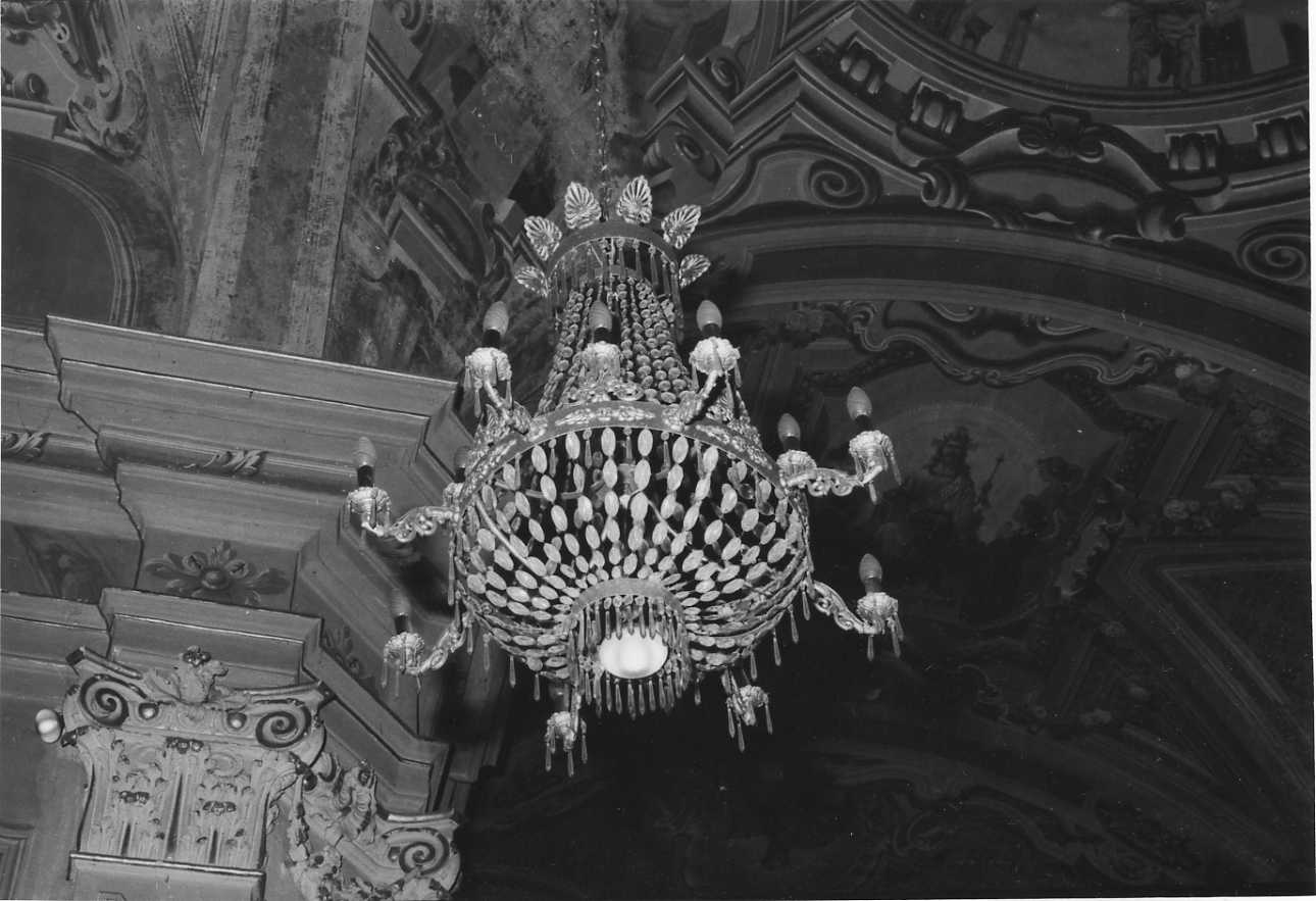 lampadario da chiesa, coppia - bottega biellese (sec. XIX)