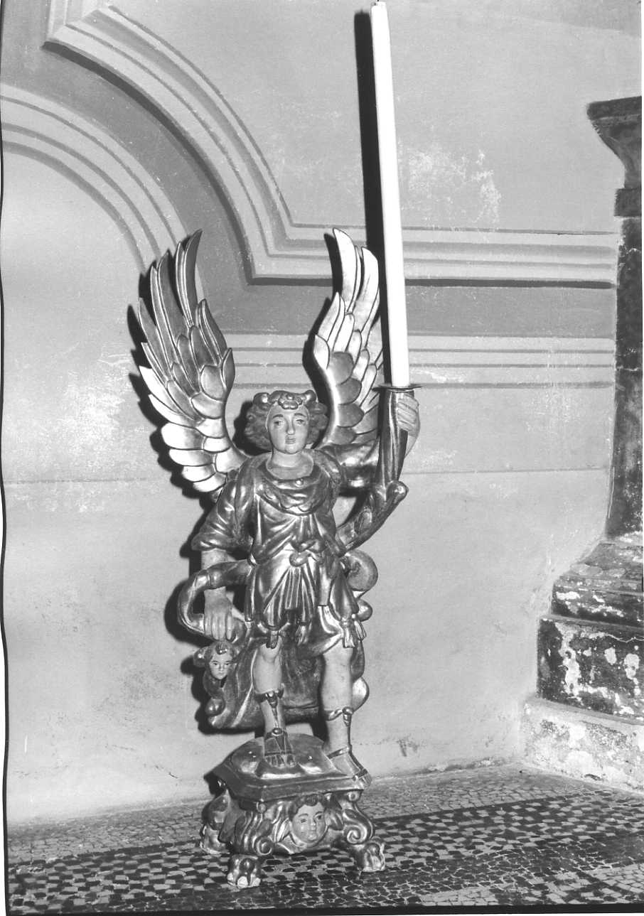 angelo reggitorcia (candelabro - a statua, coppia) - bottega biellese (sec. XVII)