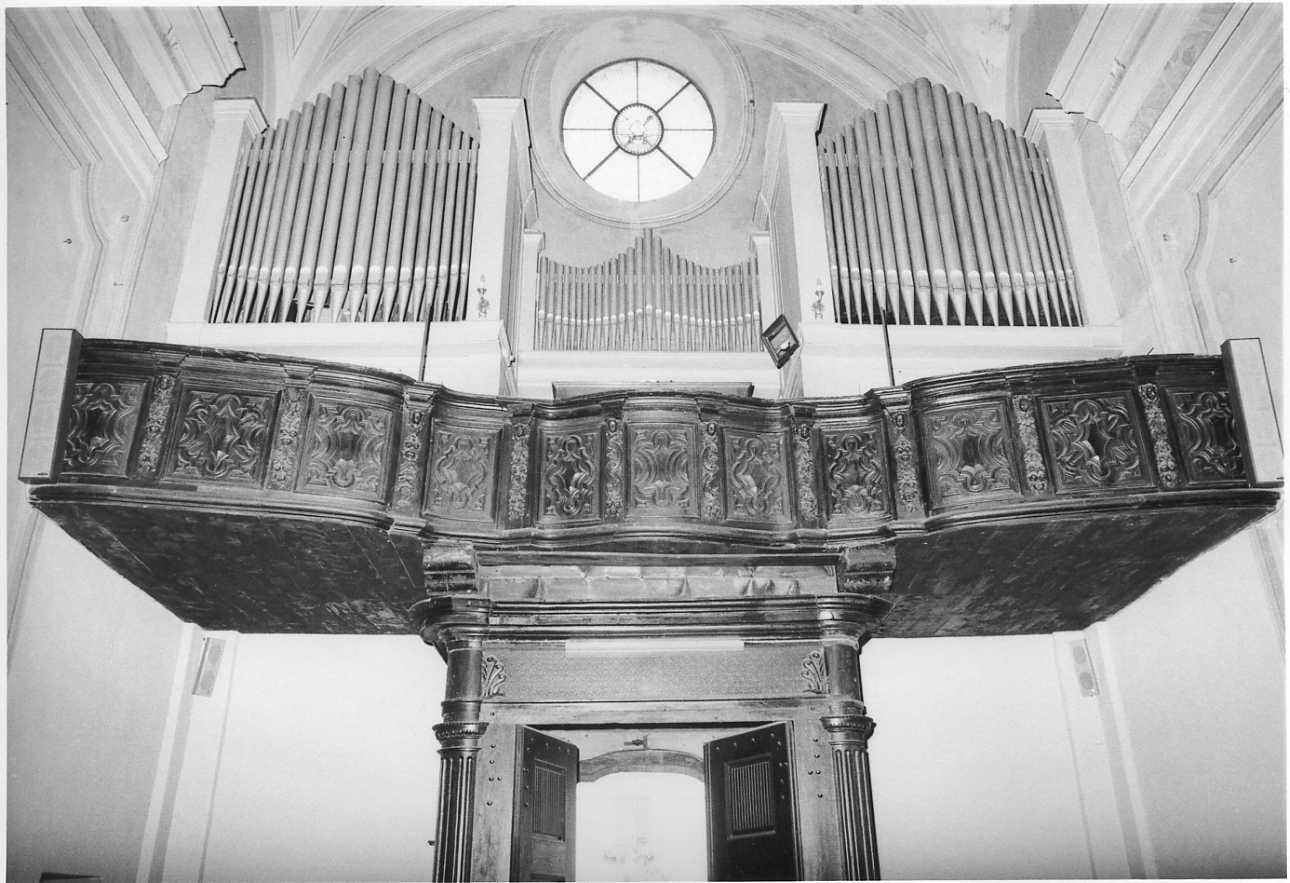 tribuna d'organo, opera isolata - bottega biellese (seconda metà sec. XVIII)