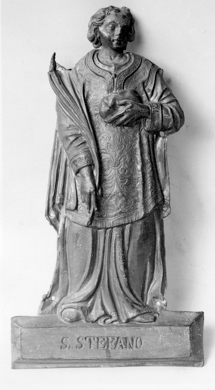 Santo Stefano (decorazione plastica, elemento d'insieme) di Boggio Ignazio (sec. XIX)