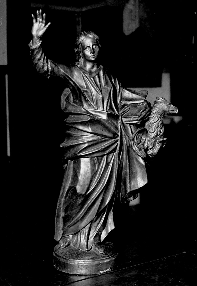 San Giovanni Evangelista (scultura, elemento d'insieme) - ambito piemontese (sec. XVIII)