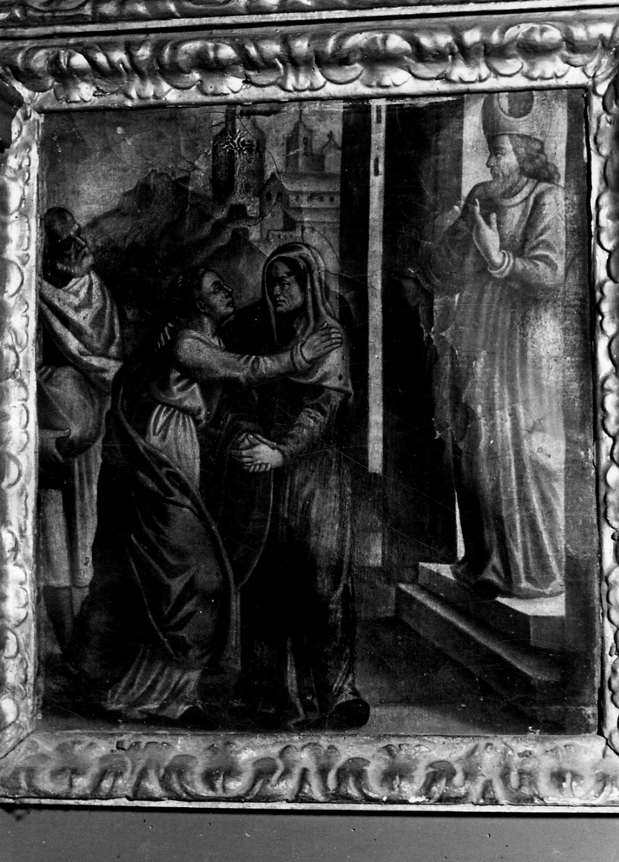 visitazione (dipinto, elemento d'insieme) - ambito vercellese (seconda metà sec. XVI)