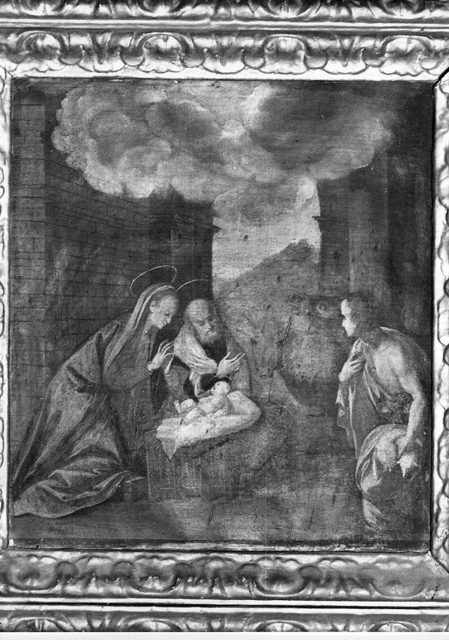 adorazione dei pastori (dipinto, elemento d'insieme) - ambito vercellese (seconda metà sec. XVI)