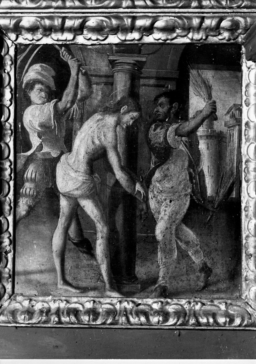 flagellazione di Cristo (dipinto, elemento d'insieme) - ambito vercellese (seconda metà sec. XVI)