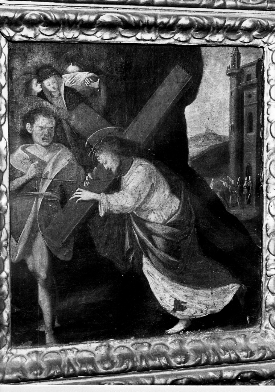 salita di Cristo al monte Calvario (dipinto, elemento d'insieme) - ambito vercellese (seconda metà sec. XVI)