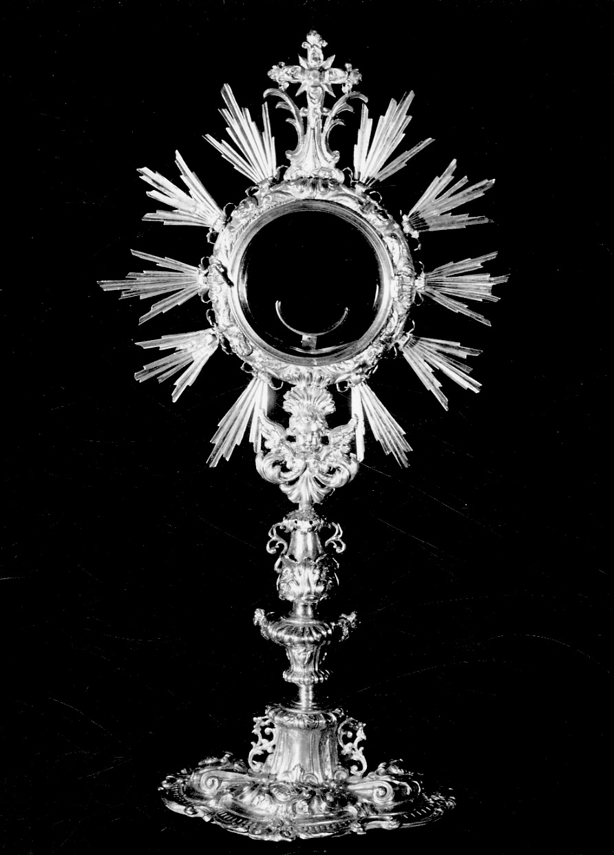 ostensorio - a raggiera, opera isolata - produzione piemontese (sec. XVIII)