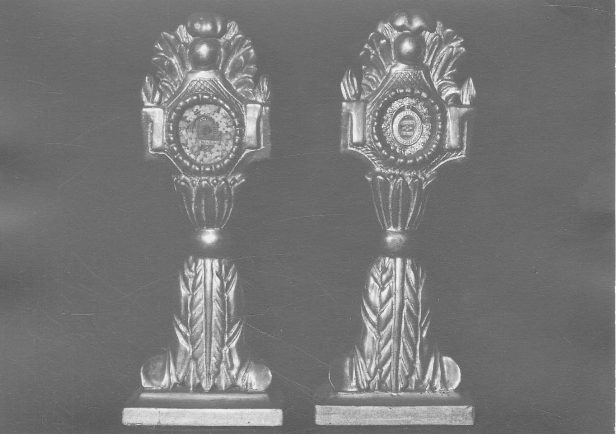 reliquiario - a ostensorio, serie - bottega vercellese (seconda metà sec. XVIII)