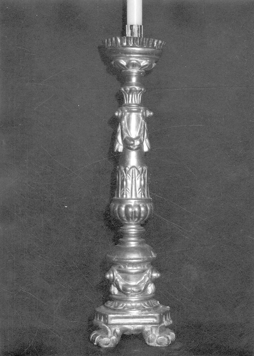 candeliere, serie - bottega vercellese (seconda metà sec. XVIII)