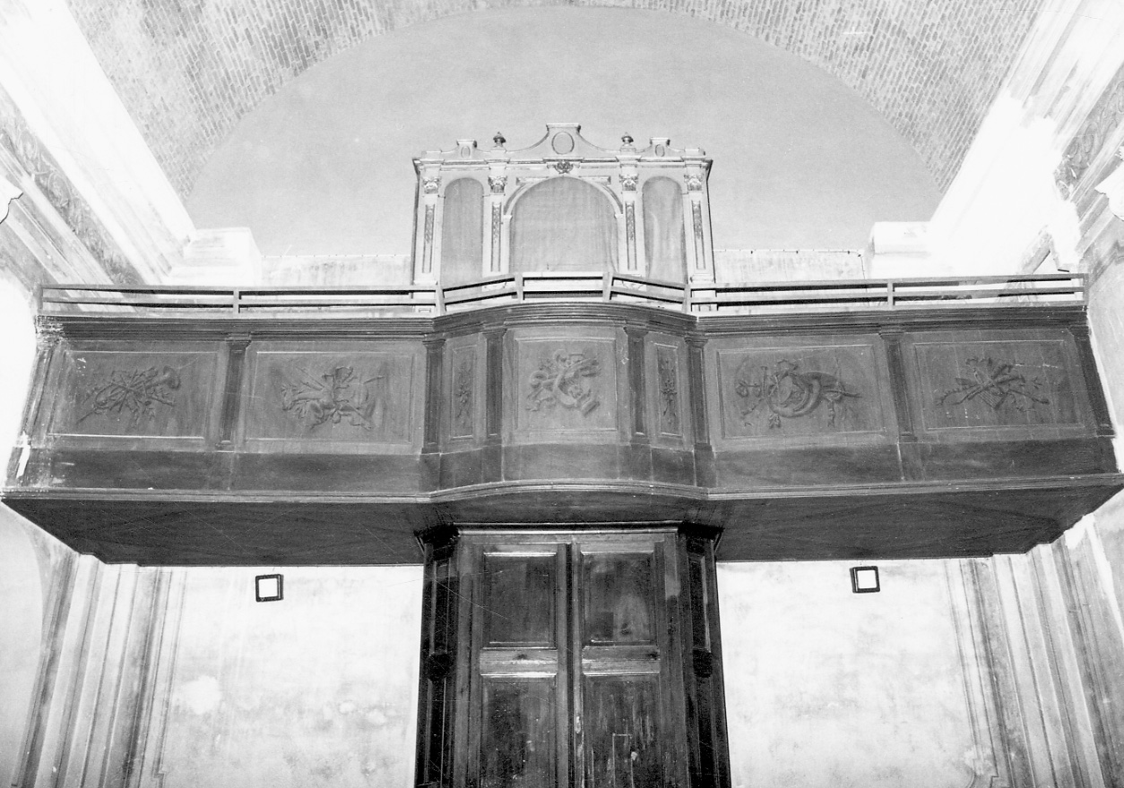 trofei musicali con nastri (cantoria, opera isolata) di Gallera Giulio, Bocca Giuseppe (seconda metà sec. XVIII)