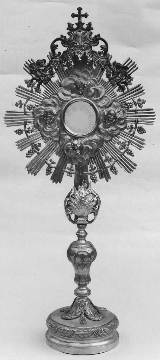 ostensorio - a raggiera, opera isolata - bottega piemontese (primo quarto sec. XIX)