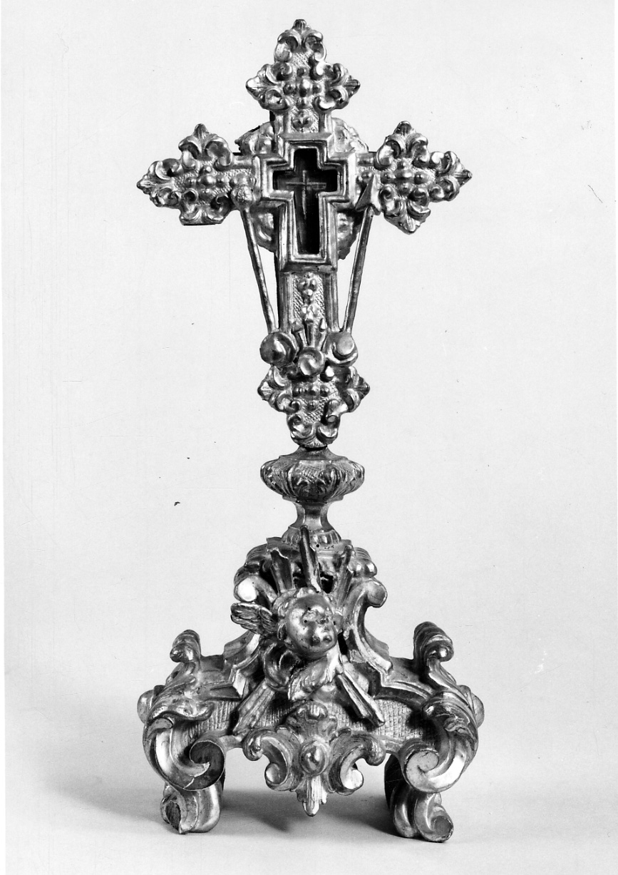 stauroteca, opera isolata - bottega piemontese (prima metà sec. XVIII)