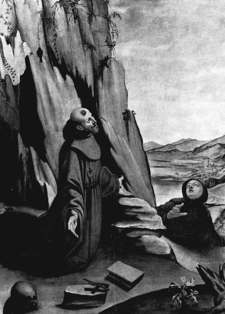 estasi di San Francesco d'Assisi (dipinto, opera isolata) di Beccaria Tommaso (sec. XVI)