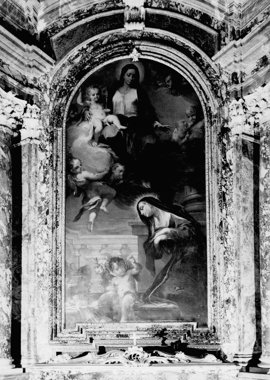apparizione della Madonna alla beata Paola (dipinto, opera isolata) di Beaumont Claudio Francesco (attribuito) (secondo quarto sec. XVIII)