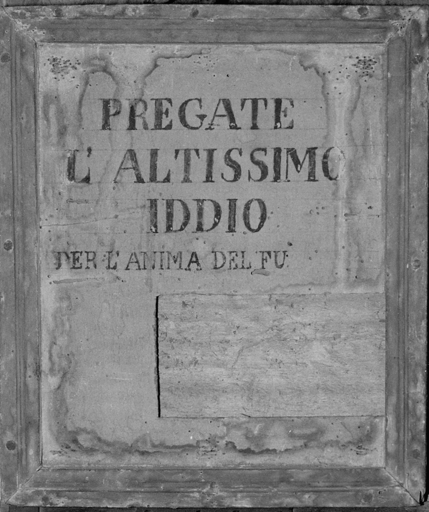 tabella, opera isolata - bottega piemontese (fine/inizio secc. XIX/ XX)