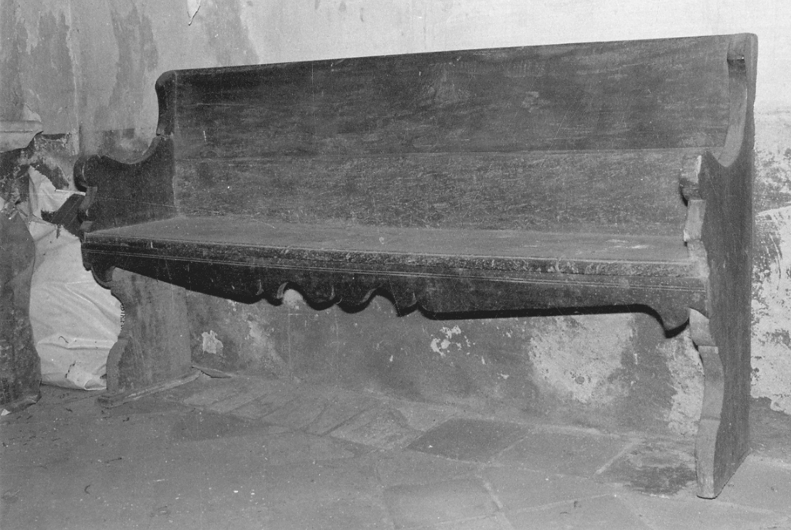 banco da chiesa, opera isolata - bottega piemontese (fine/inizio secc. XVI/ XVII)