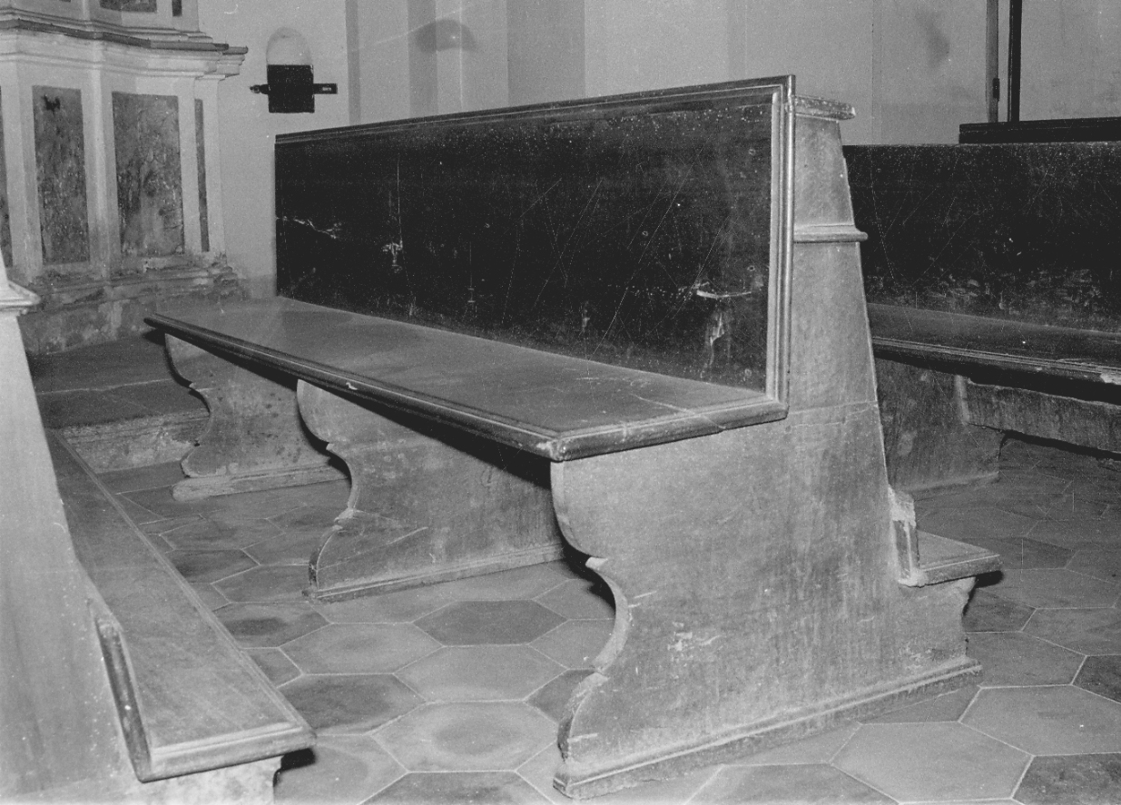 banco da chiesa, opera isolata - bottega piemontese (fine sec. XVIII)