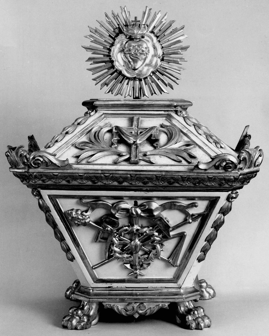 reliquiario a teca - a urna, opera isolata di Prinotti Ditta (fine sec. XIX)