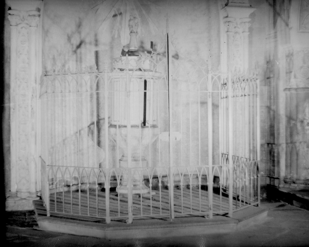 cancellata del fonte battesimale, opera isolata di Paschetta Giuseppe (fine sec. XIX)