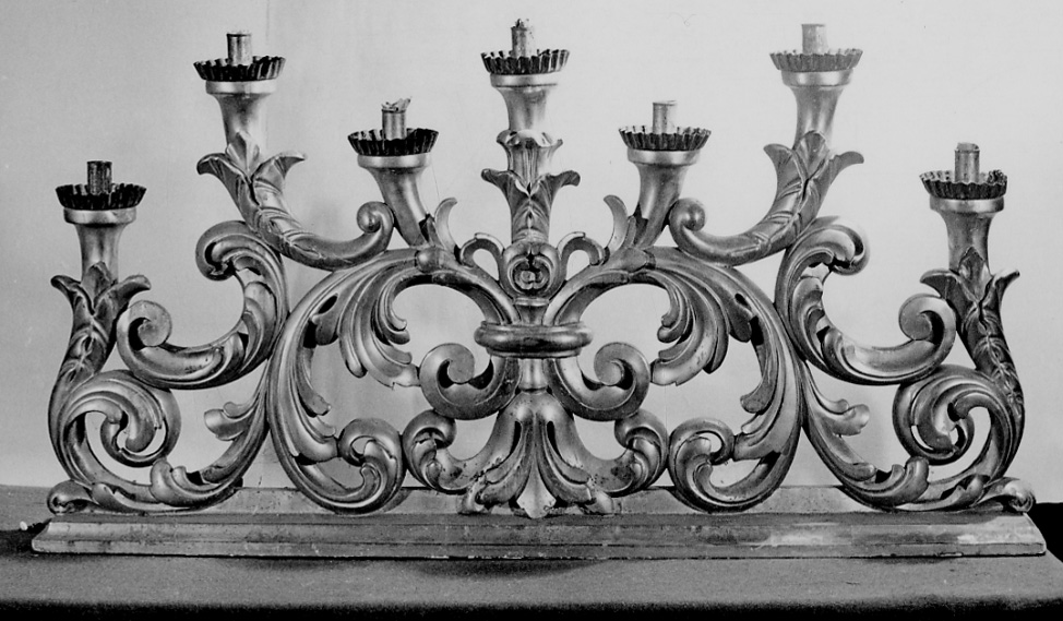 candelabro, serie - bottega piemontese (metà sec. XVIII)