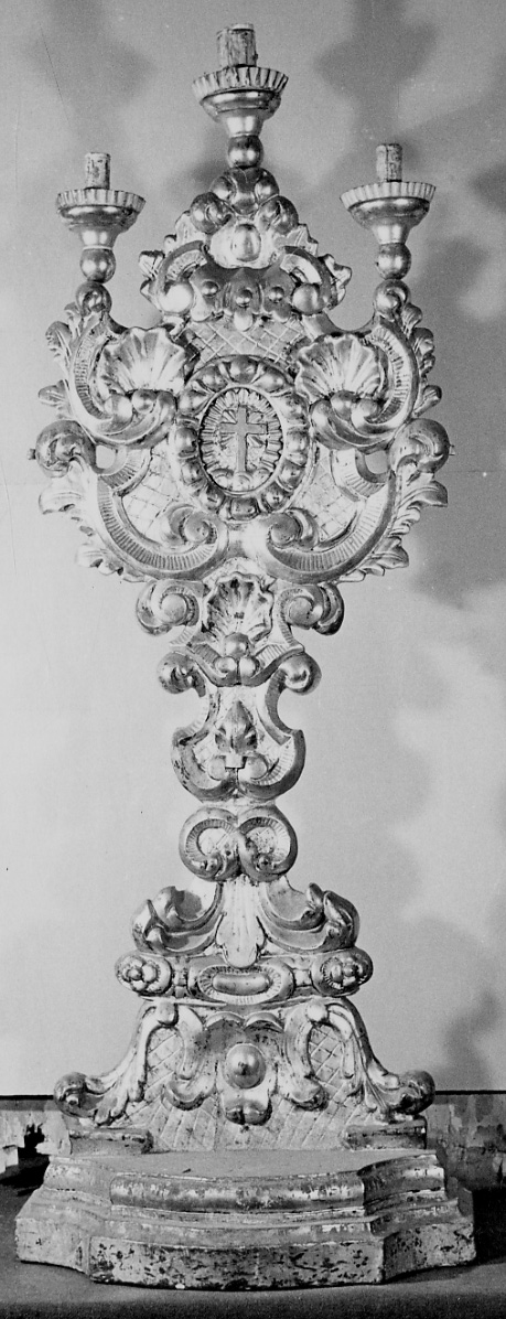 candeliere, serie - bottega piemontese (prima metà sec. XVIII)