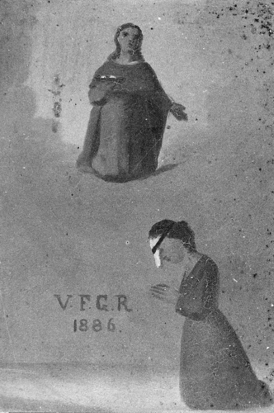 intervento miracoloso di Santa Lucia (ex voto, opera isolata) - ambito piemontese (ultimo quarto sec. XIX)