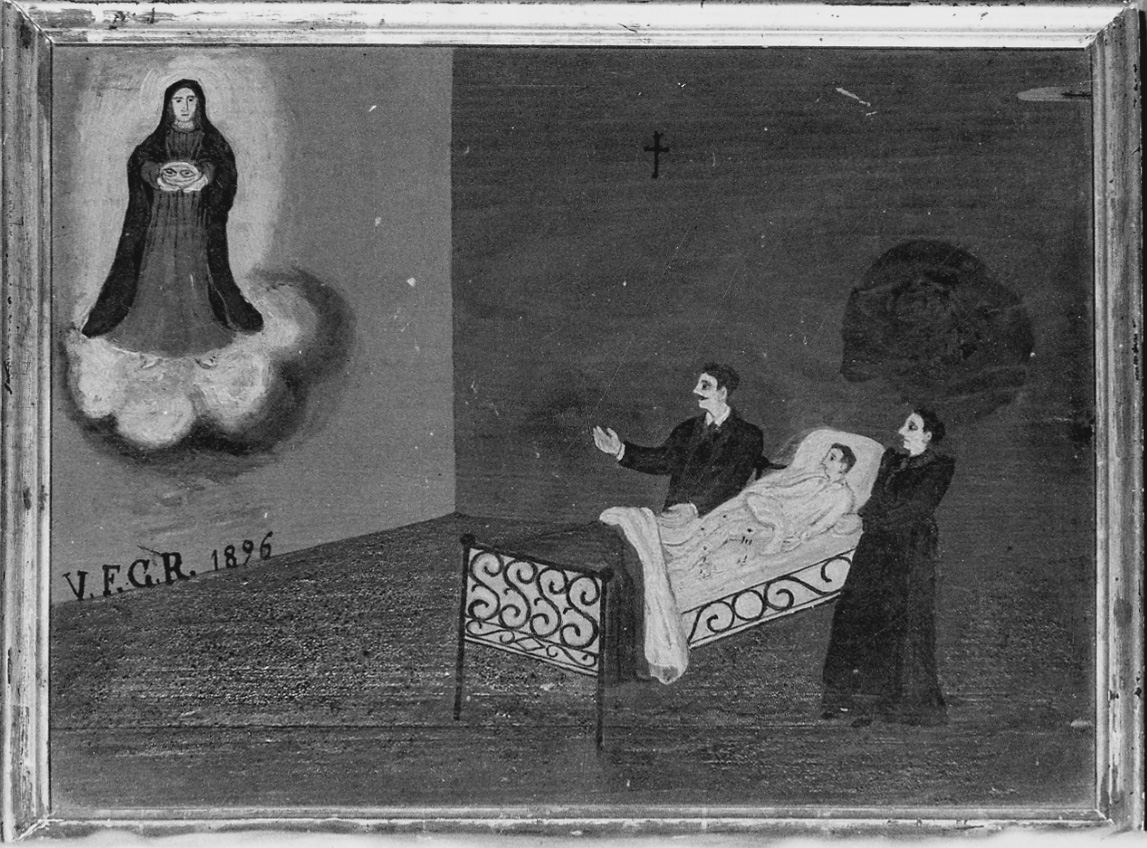 intervento miracoloso di Santa Lucia (ex voto, opera isolata) - ambito piemontese (fine sec. XIX)