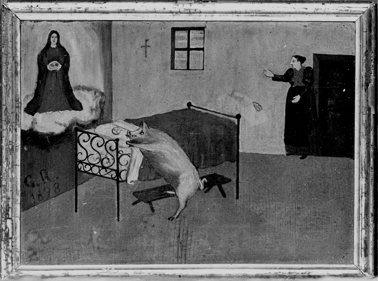 intervento miracoloso di Santa Lucia (ex voto, opera isolata) - ambito piemontese (fine sec. XIX)