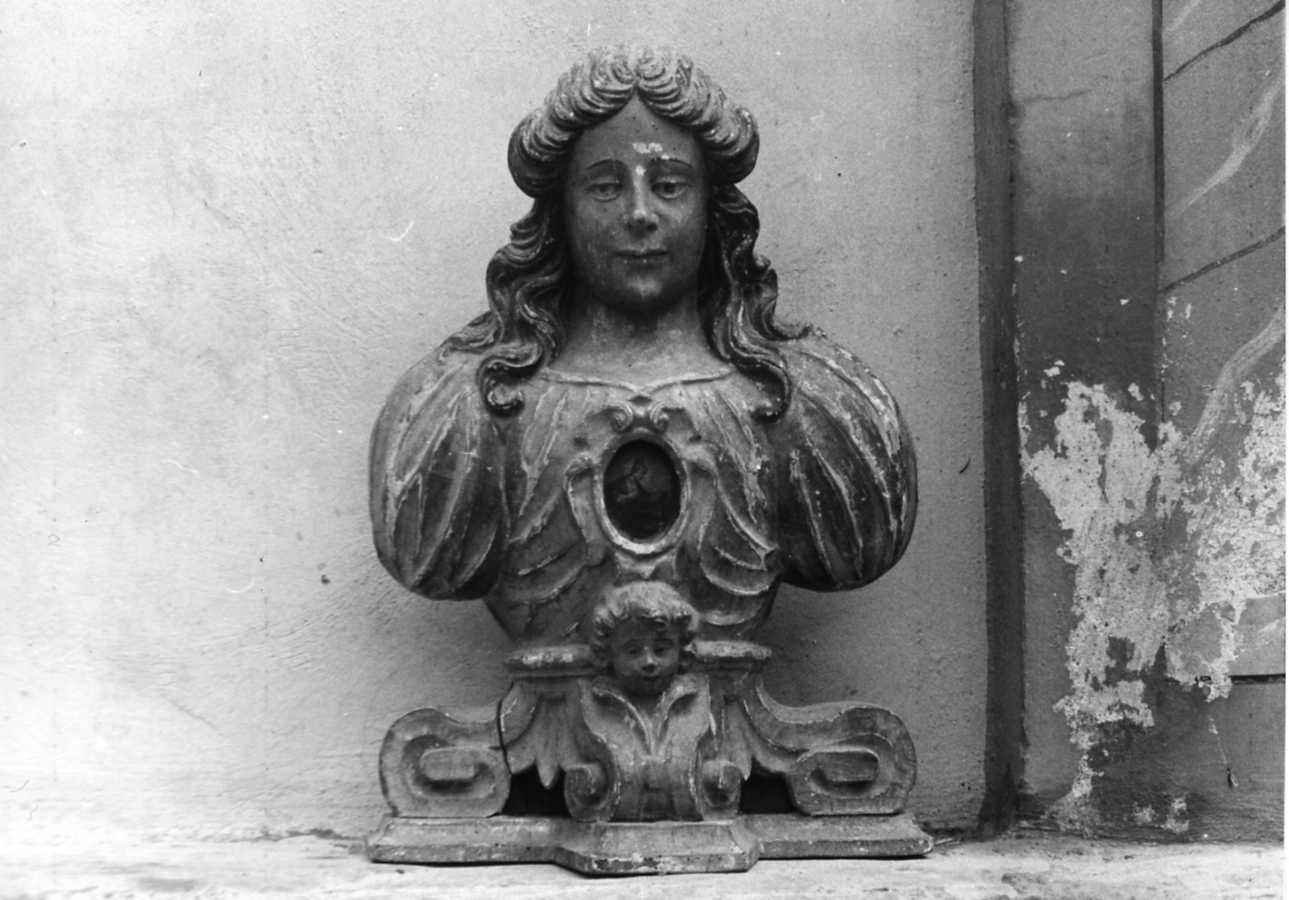 Santa (reliquiario - a busto, elemento d'insieme) - bottega liguro-piemontese (seconda metà sec. XVII)