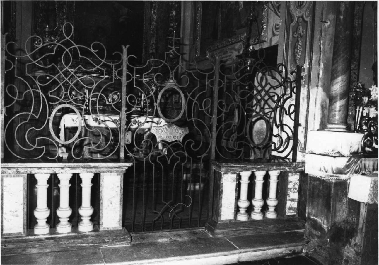 cancellata di cappella, opera isolata - bottega piemontese (fine/inizio secc. XIX/ XX)