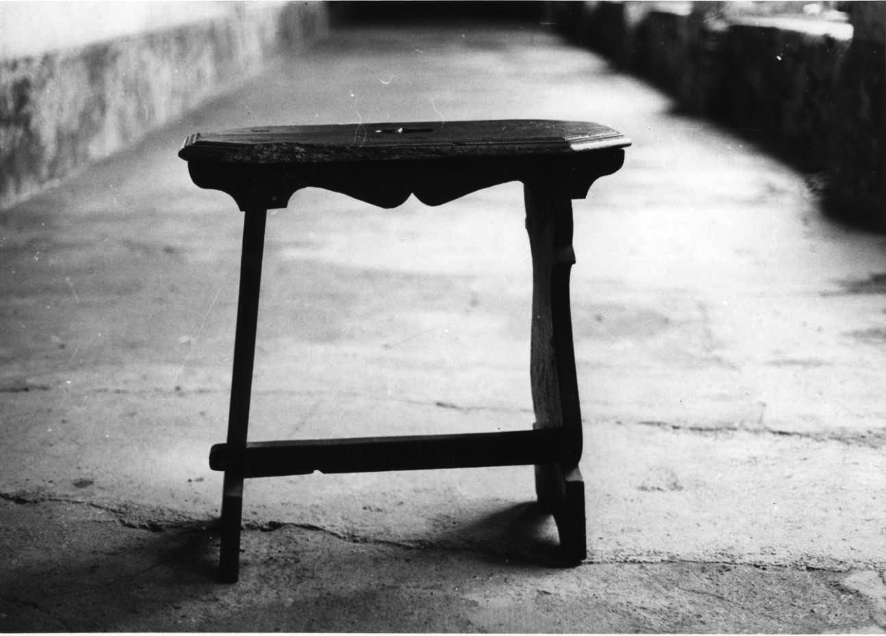 sgabello, opera isolata - bottega piemontese (seconda metà sec. XIX)