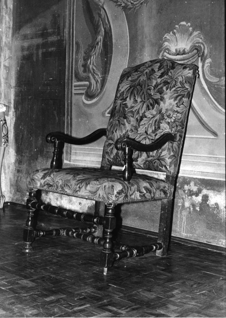sedia - a braccioli, opera isolata - bottega piemontese (ultimo quarto sec. XVII)