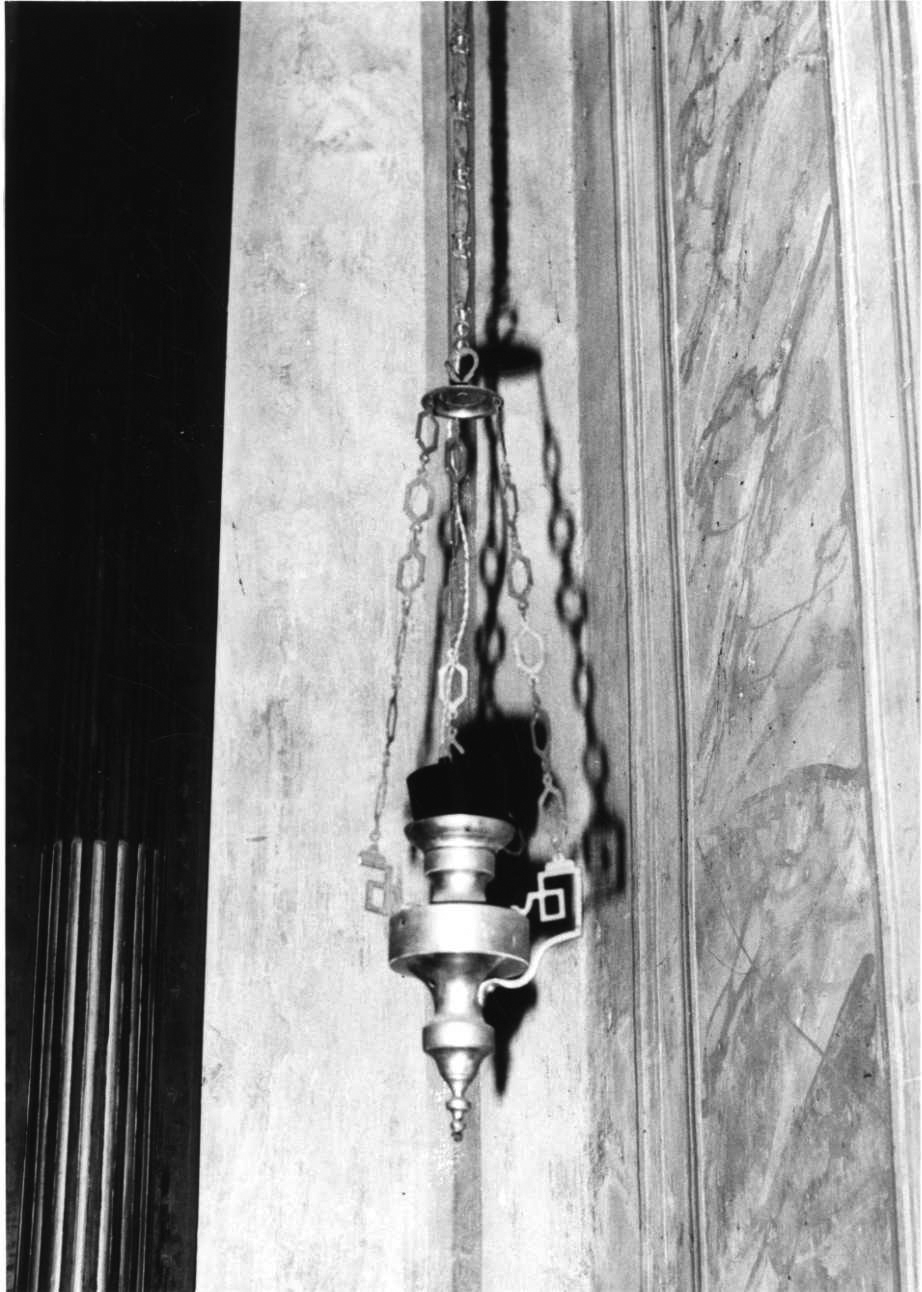 lampada pensile, coppia - bottega piemontese (seconda metà sec. XIX)